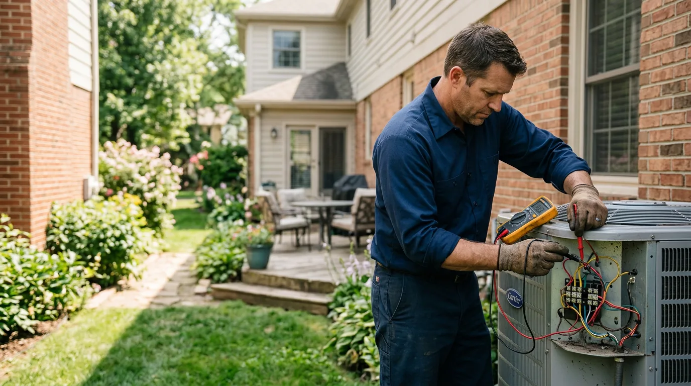 HVAC technician working near Marthasville, MO